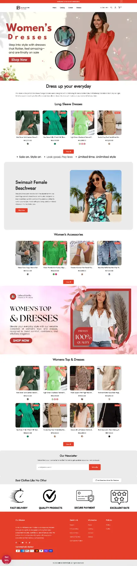 MSV's Hot Items — Women's Fashion ecommerce store designed by TheClickVerse
